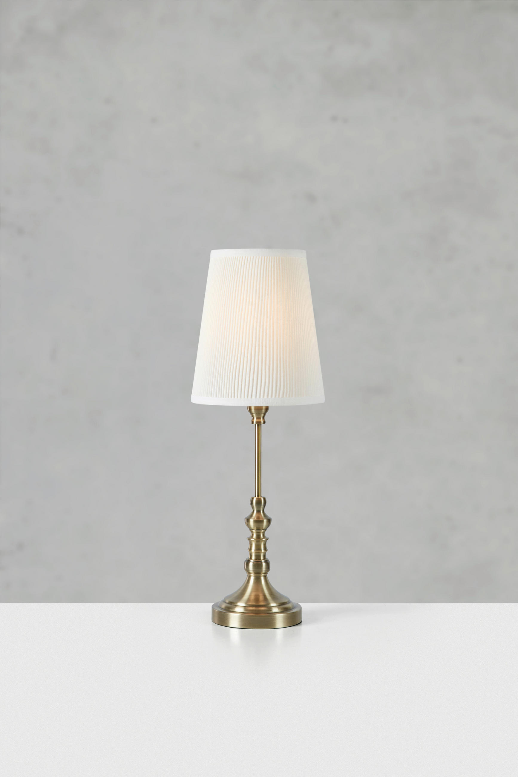 TISCHLEUCHTE NOBLE 21,5/66 cm   - Messingfarben/Creme, Design, Textil/Metall (21,5/66cm) - Markslöjd