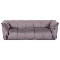 BIG SOFFA i plysch grå  - svart/grå, Klassisk, textil/plast (220/67/106cm) - MID.YOU