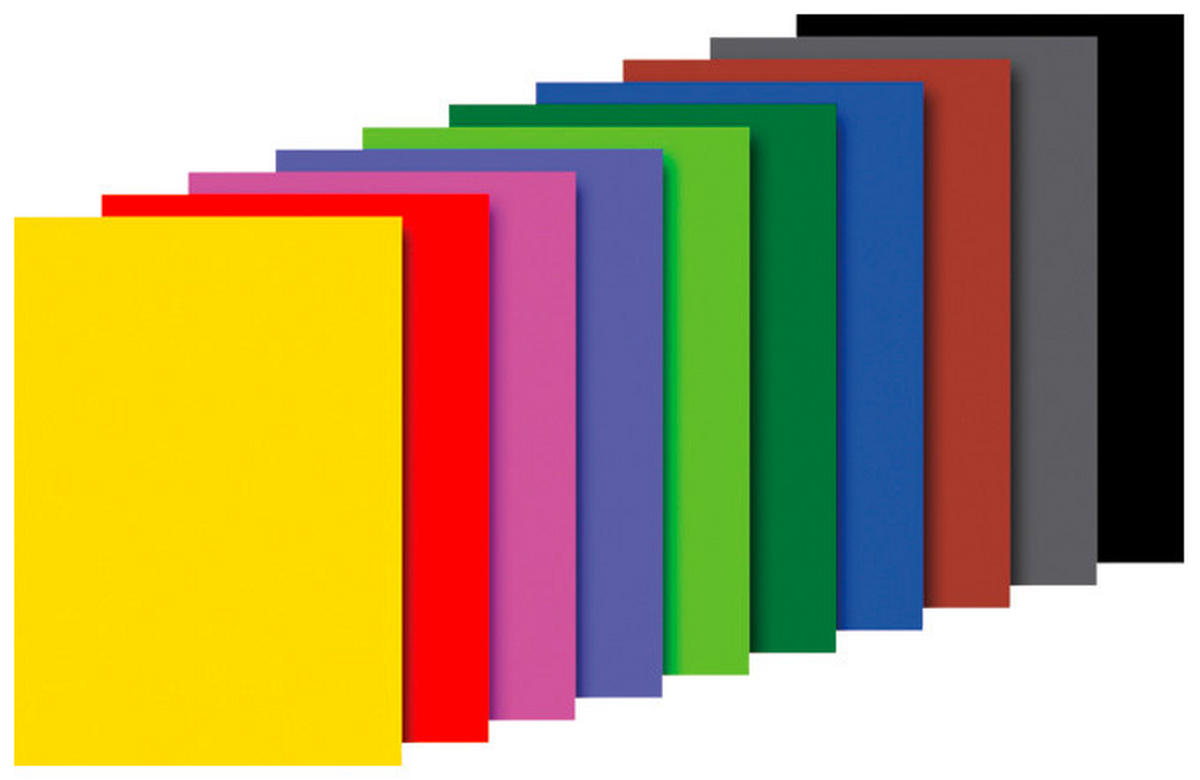 BAREVNÝ PAPÍR 10 ks - Basics, papír (30/42cm)