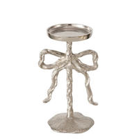 SVEĆNJAK  metal  - srebrna, Osnovno, metal (15,5/12,5/26cm)