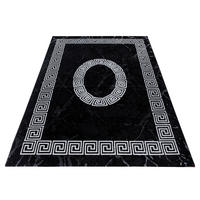 WEBTEPPICH Wohnzimmer 80/150 cm Plus Black Schwarz, Weiß rechteckig  - Schwarz/Weiß, Design, Textil (80/150cm) - Ayyildiz 