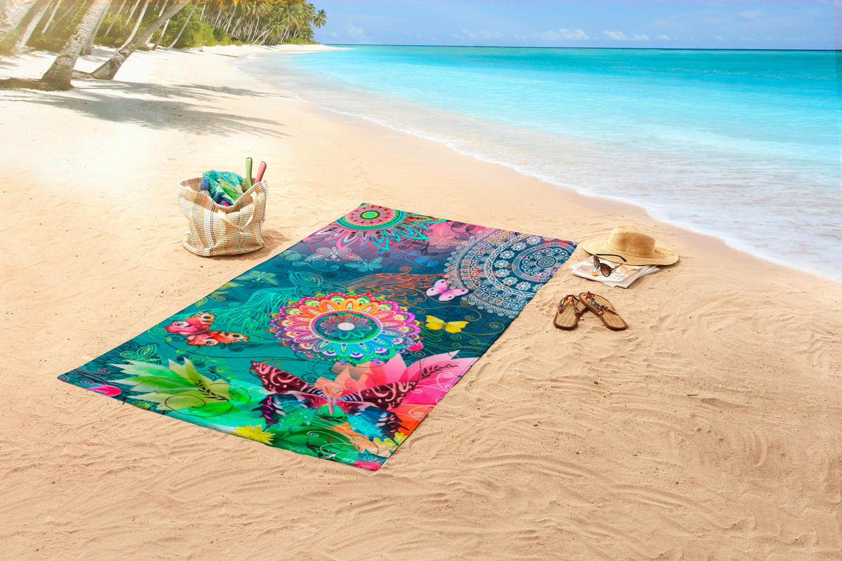 STRANDTUCH Multicolor 100/180 cm  - Multicolor, Trend, Textil (100/180cm)