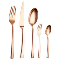 BESTECKSET Avelino Shiny 30-teilig Edelstahl  - Bronzefarben, Design, Metall - Echtwerk