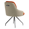 ARMLEHNSTUHL  Beinauswahl, Sitzfläche 360° drehbar, Stoff-/Lederauswahl Velours  Naturfarben, Kupferfarben  - Schwarz/Naturfarben, Design, Textil/Metall (60/86/66cm) - Dieter Knoll