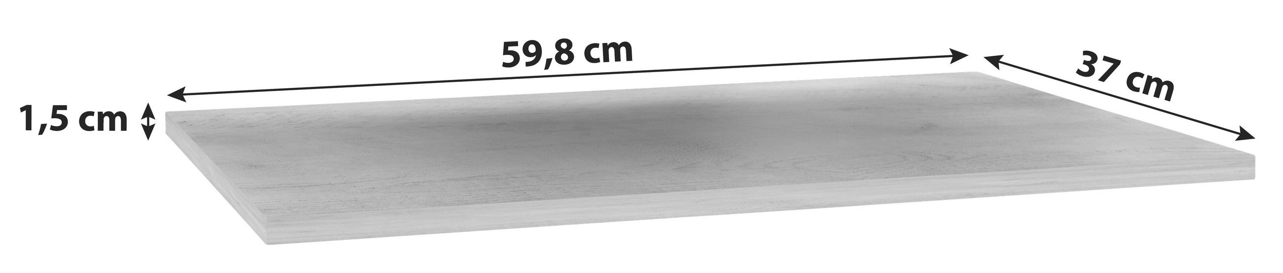 EINLEGEBODEN - Weiß/Pinienfarben, Basics, Holzwerkstoff/Metall (59,8/1,5/37cm) - Livetastic