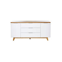 SIDEBOARD  in 160/77/39 cm  - Eichefarben/Alufarben, KONVENTIONELL, Holzwerkstoff/Metall (160/77/39cm) - Livetastic