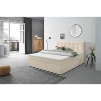 BOXBETT 200/200 cm,  in Creme,  - Creme, MODERN, Holz/Textil (200/200cm) - MID.YOU