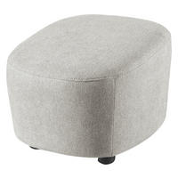 HOCKER Webstoff Hellgrau  - Hellgrau/Schwarz, Design, Kunststoff/Textil (54/41/57cm) - SetOne by Musterring