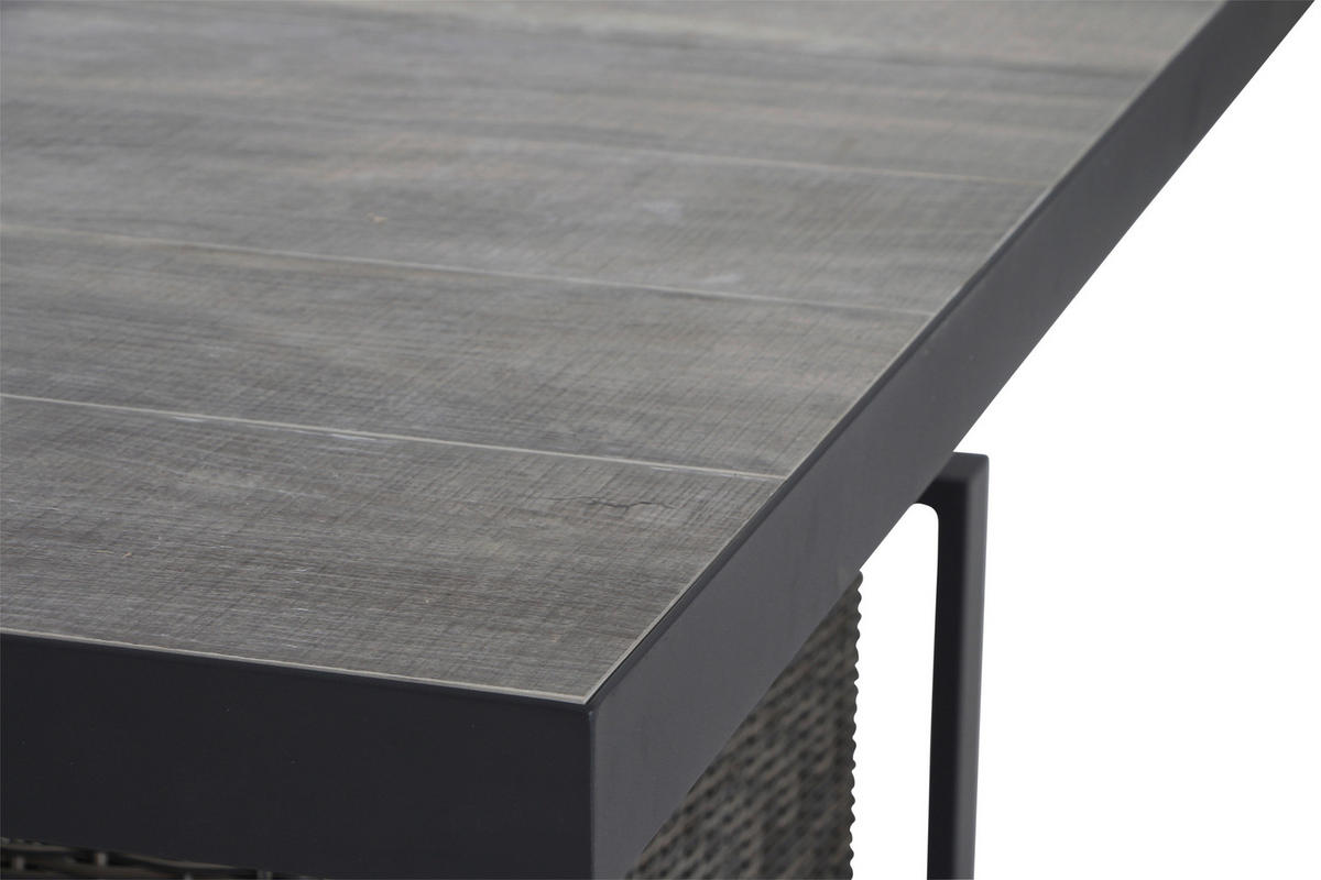 LOUNGEGARNITUR 4-teilig   72/103/160 cm Aluminium  - Grau, Basics, Keramik/Kunststoff (72/103/160cm) - Siena Garden