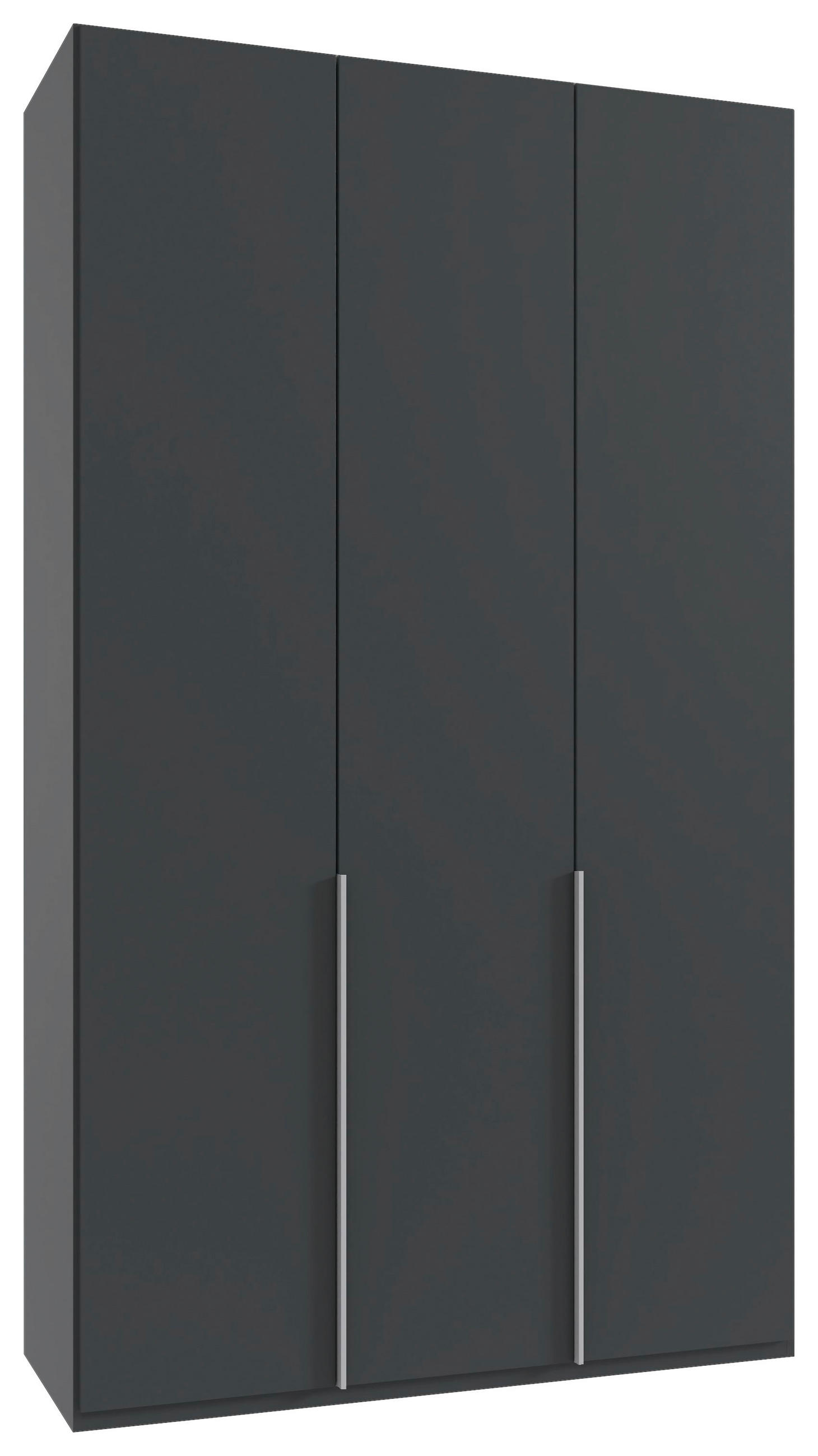 DREHTÜRENSCHRANK in Graphitfarben  - Alufarben/Graphitfarben, Modern, Holzwerkstoff/Metall (135/236/58cm) - MID.YOU