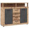 KOMMODE  in 119,5/96,8/32 cm  - Eichefarben/Anthrazit, Design, Holzwerkstoff/Kunststoff (119,5/96,8/32cm) - MID.YOU