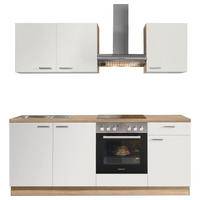 KUHINJSKI BLOK - barve nerjavečega jekla/barve hrasta, Konvencionalno, kovina/leseni material (200cm) - Express