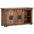 SIDEBOARD  in 160/85/45 cm  - Schwarz/Naturfarben, LIFESTYLE, Holz/Metall (160/85/45cm) - Landscape