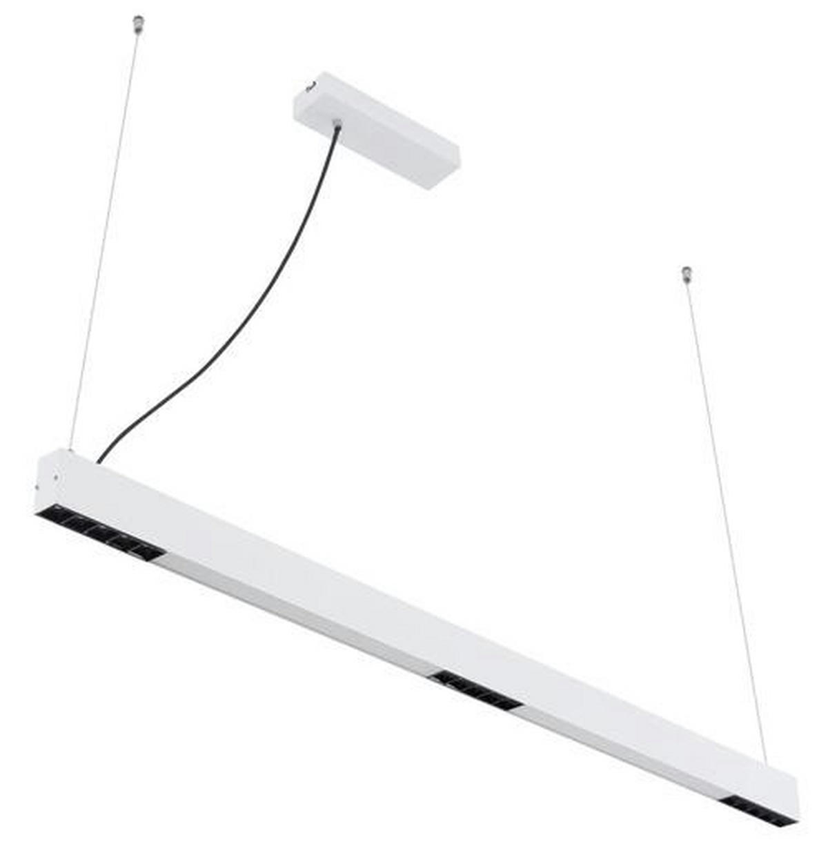 VISEČA LED-SVETILKA  Hodari //3000-6000 K// - bela, Design, kovina/umetna masa (119/7/120cm) - Globo