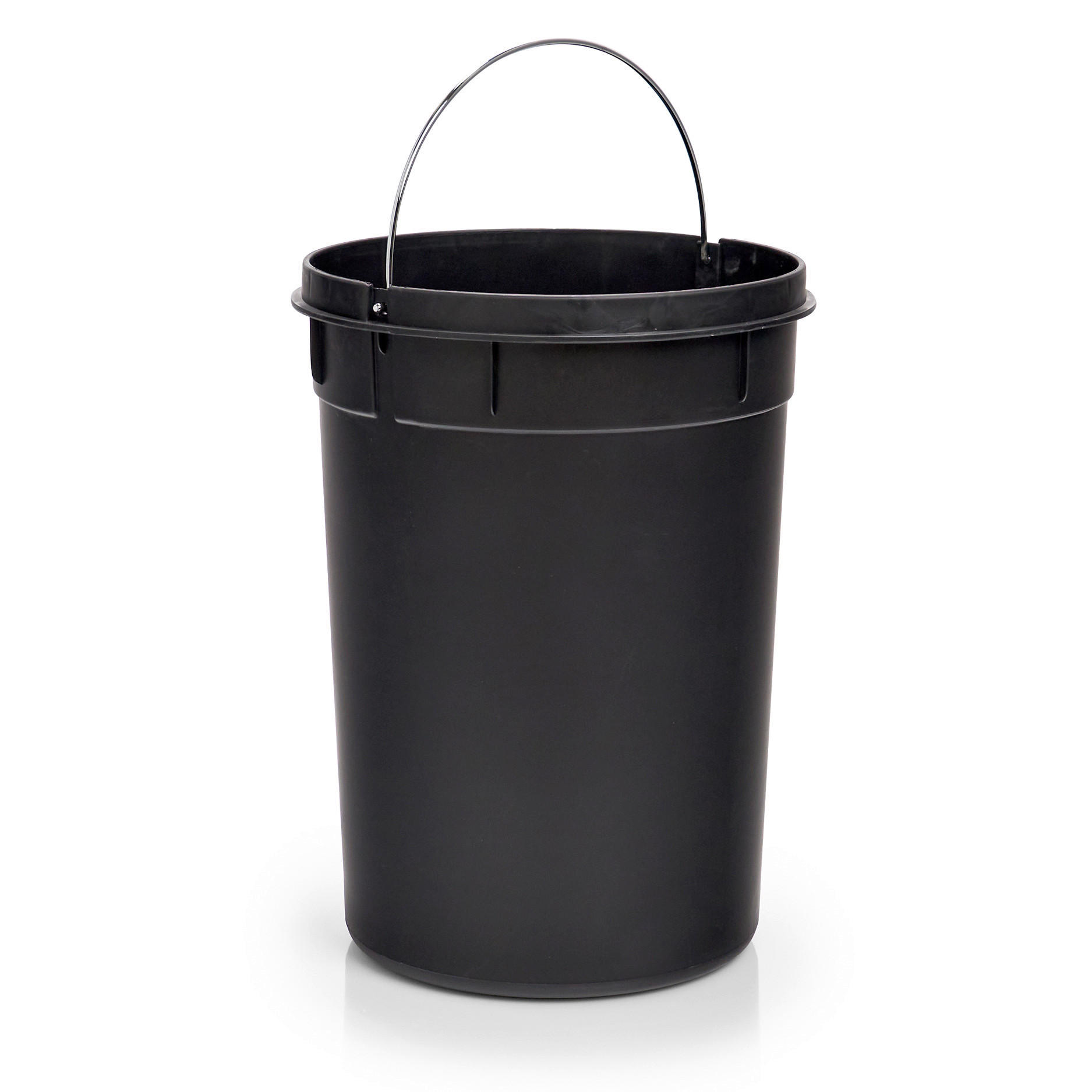 TRETEIMER 12 l  Metall  - Silberfarben/Schwarz, Basics, Kunststoff/Metall (27/39/27cm) - Zeller Present