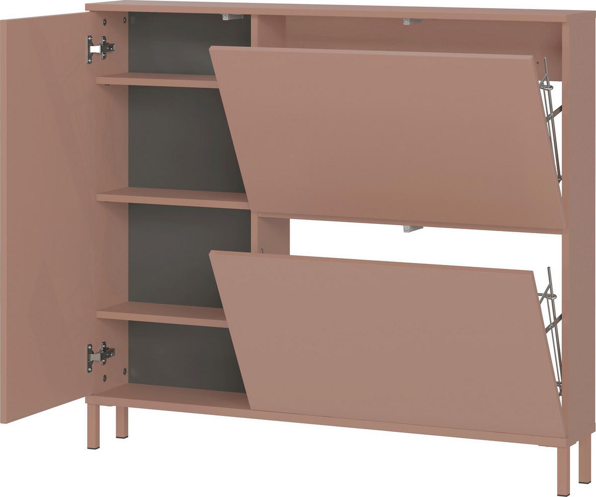 SCHUHSCHRANK Braun  - Braun, Design, Holzwerkstoff/Metall (110/99/19cm) - Germania