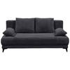 SCHLAFSOFA Cord Schwarz  - Schwarz, KONVENTIONELL, Kunststoff/Textil (211/96/105cm) - Carryhome