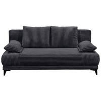 SCHLAFSOFA in Cord Schwarz  - Schwarz, Konventionell, Kunststoff/Textil (211/96/105cm) - MID.YOU