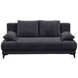 SCHLAFSOFA Cord Schwarz  - Schwarz, KONVENTIONELL, Kunststoff/Textil (211/96/105cm) - Carryhome