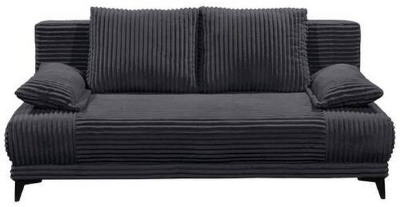 SCHLAFSOFA Cord Schwarz  - Schwarz, KONVENTIONELL, Kunststoff/Textil (211/96/105cm) - Carryhome