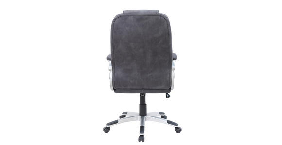 CHEFSESSEL in Mikrofaser Grau - Silberfarben/Weiß, KONVENTIONELL, Kunststoff/Textil (62/115-125/71cm) - Xora