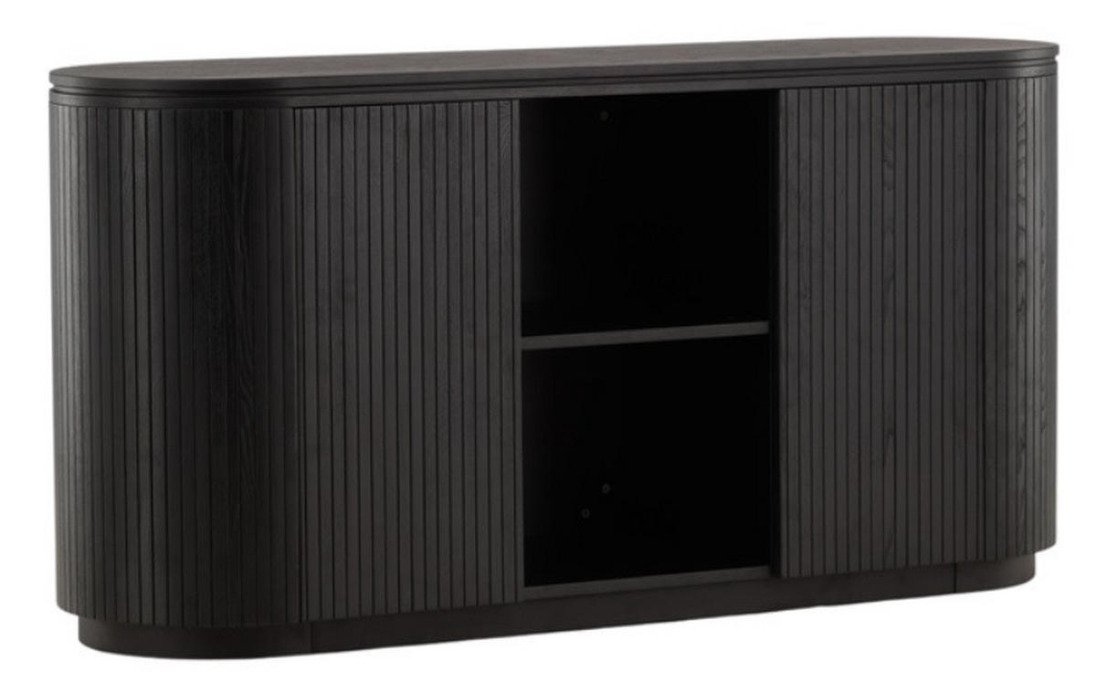 SIDEBOARD 160/80/48 cm  - svart, Design, trä (160/80/48cm) - Livetastic