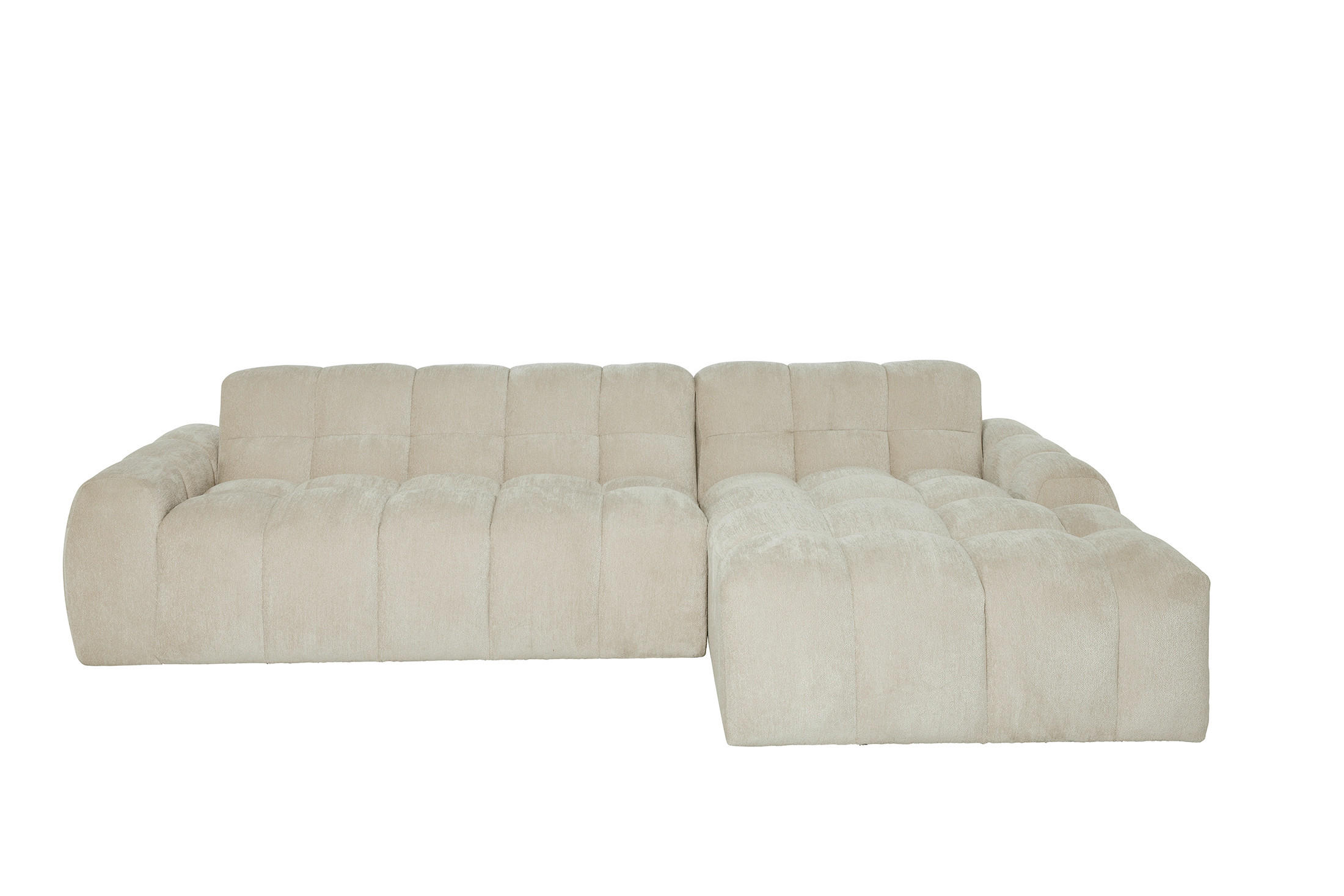 ECKSOFA RELAX BUBBLE CORNER L-R EU Beige Bouclé  - Beige/Schwarz, MODERN, Holz/Kunststoff (305/159cm) - Livetastic