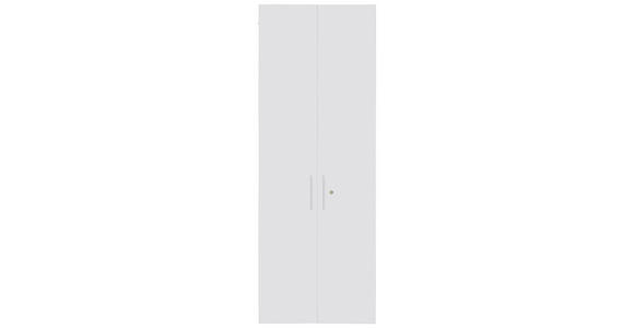 TÜR - Silberfarben/Weiß, KONVENTIONELL, Holzwerkstoff/Metall (75,6/207cm) - Voleo