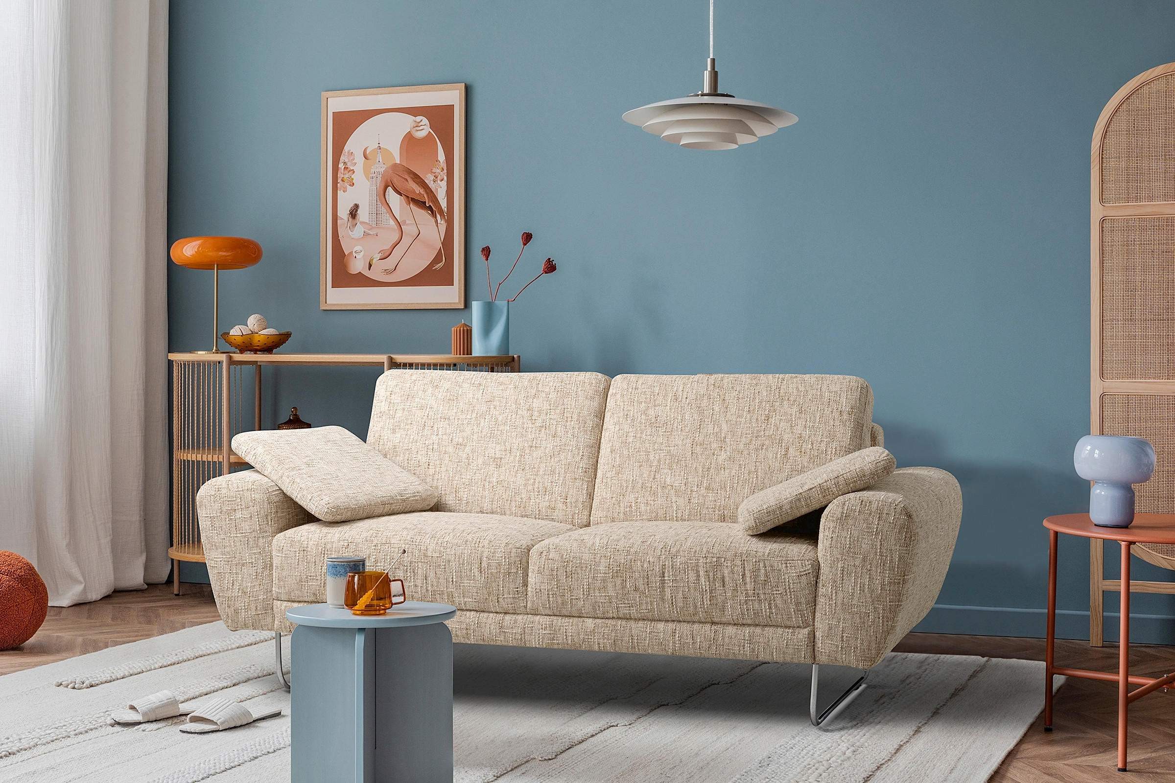 Livetastic 2-Sitzer-Sofa Spring Beige 157x85x92 cm