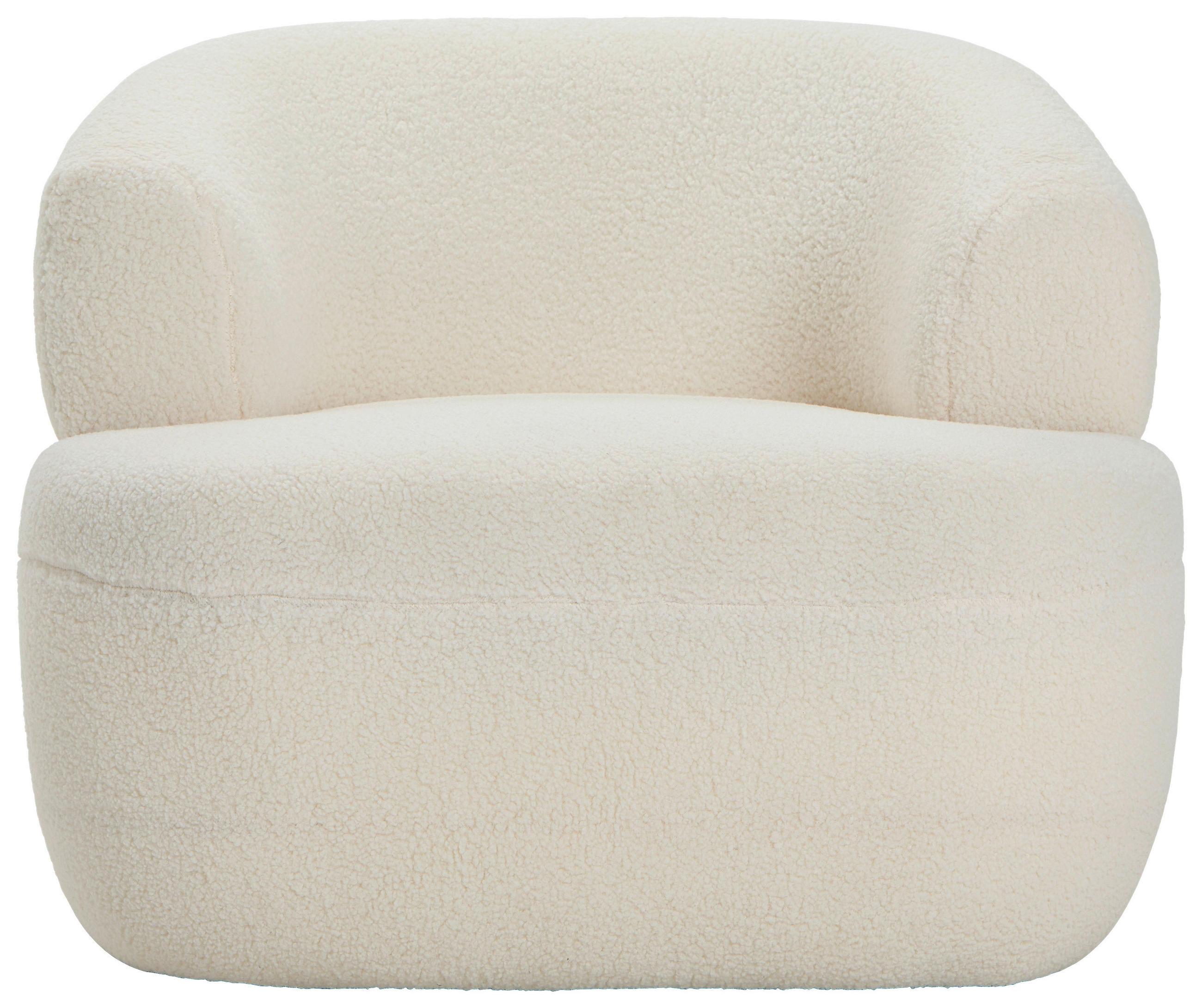 SESSEL in Bouclé Creme  - Creme, Design, Textil (82/64/80cm) - Carryhome