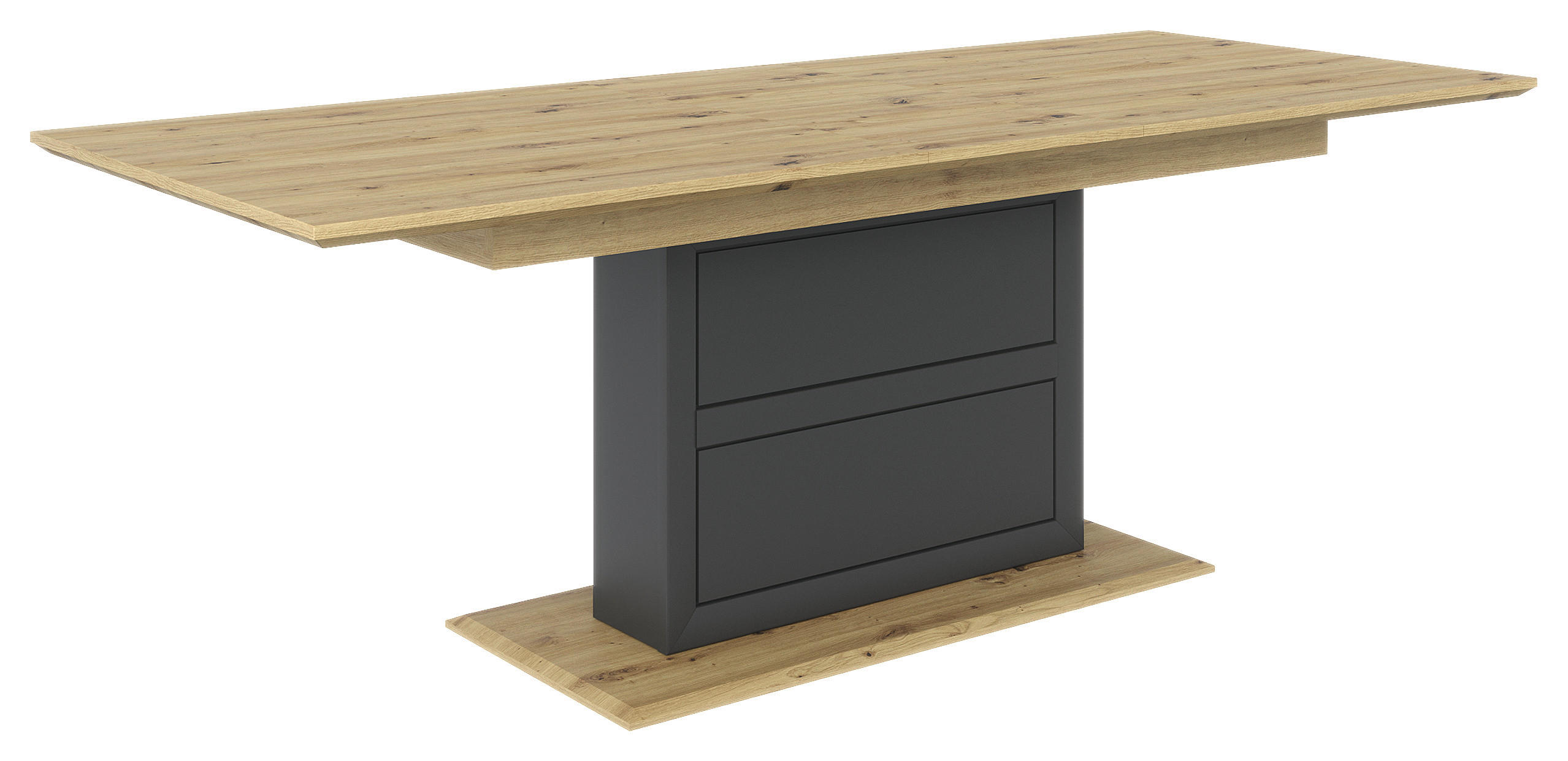 JEDILNA MIZA, hrast artisan  - hrast artisan, Design, leseni material (180-220/90/76,5cm) - Hom`in