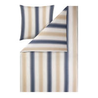 BETTWÄSCHE Natürlich Estella Makosatin 155/220 cm  - Dunkelblau, Design, Textil (155/220cm) - Estella