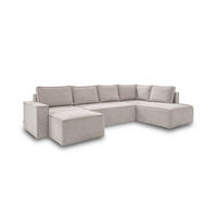 WOHNLANDSCHAFT in Beige  - Weiss/Beige, Design, Kunststoff/Textil (156/322/194cm) - MID.YOU