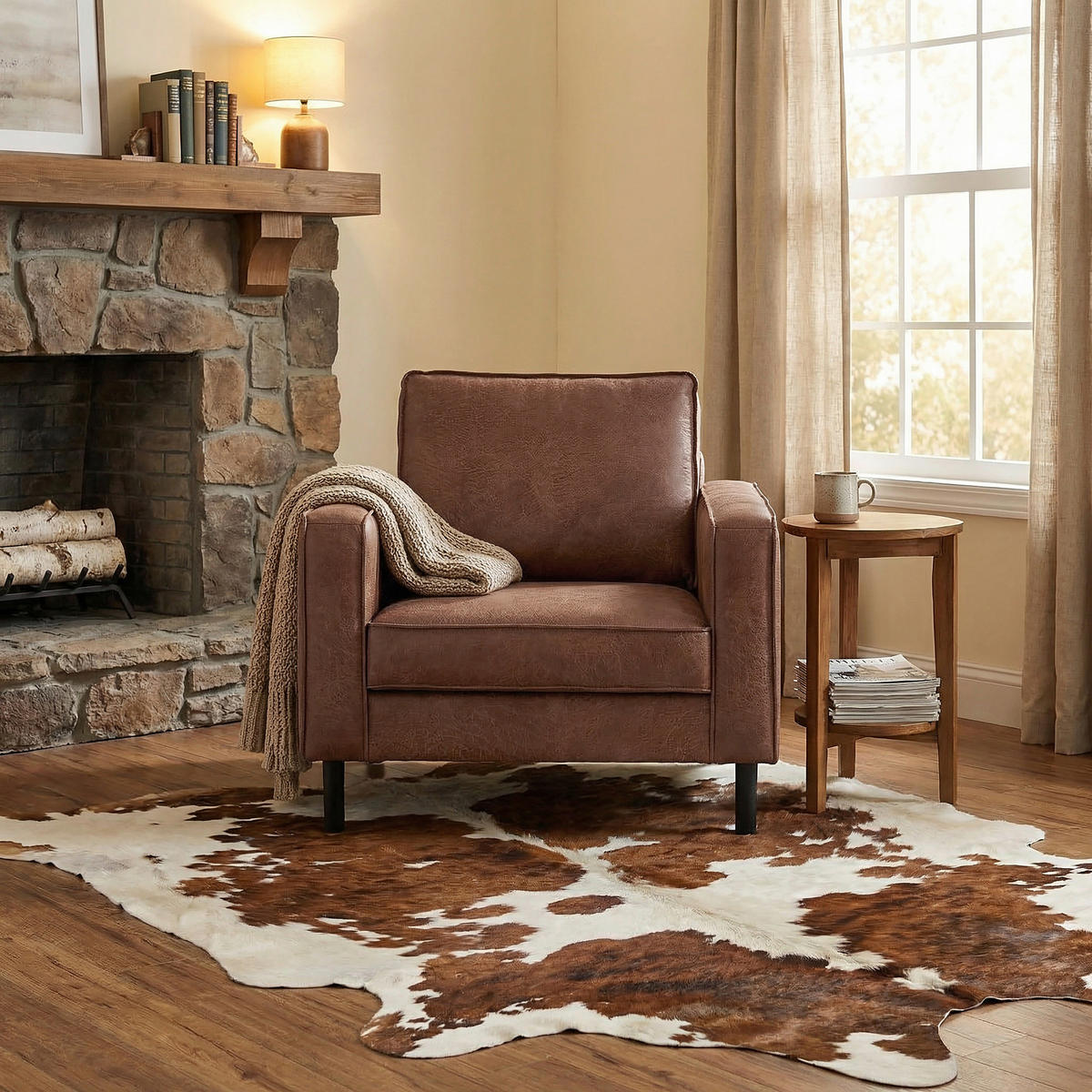 SESSEL in Braun  - Braun, Design (88/85/92cm) - Livetastic