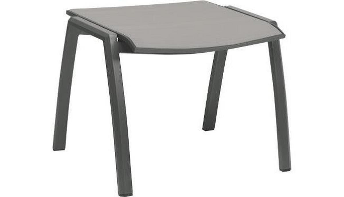GARTENHOCKER  - Anthrazit/Silberfarben, Design, Textil/Metall (58/44/49cm) - Stern