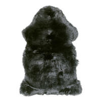 SCHAFFELL 60/90 cm Schaffell Schwarz Tierform  - Schwarz, Natur, Fell (60/90cm) - Linea Natura