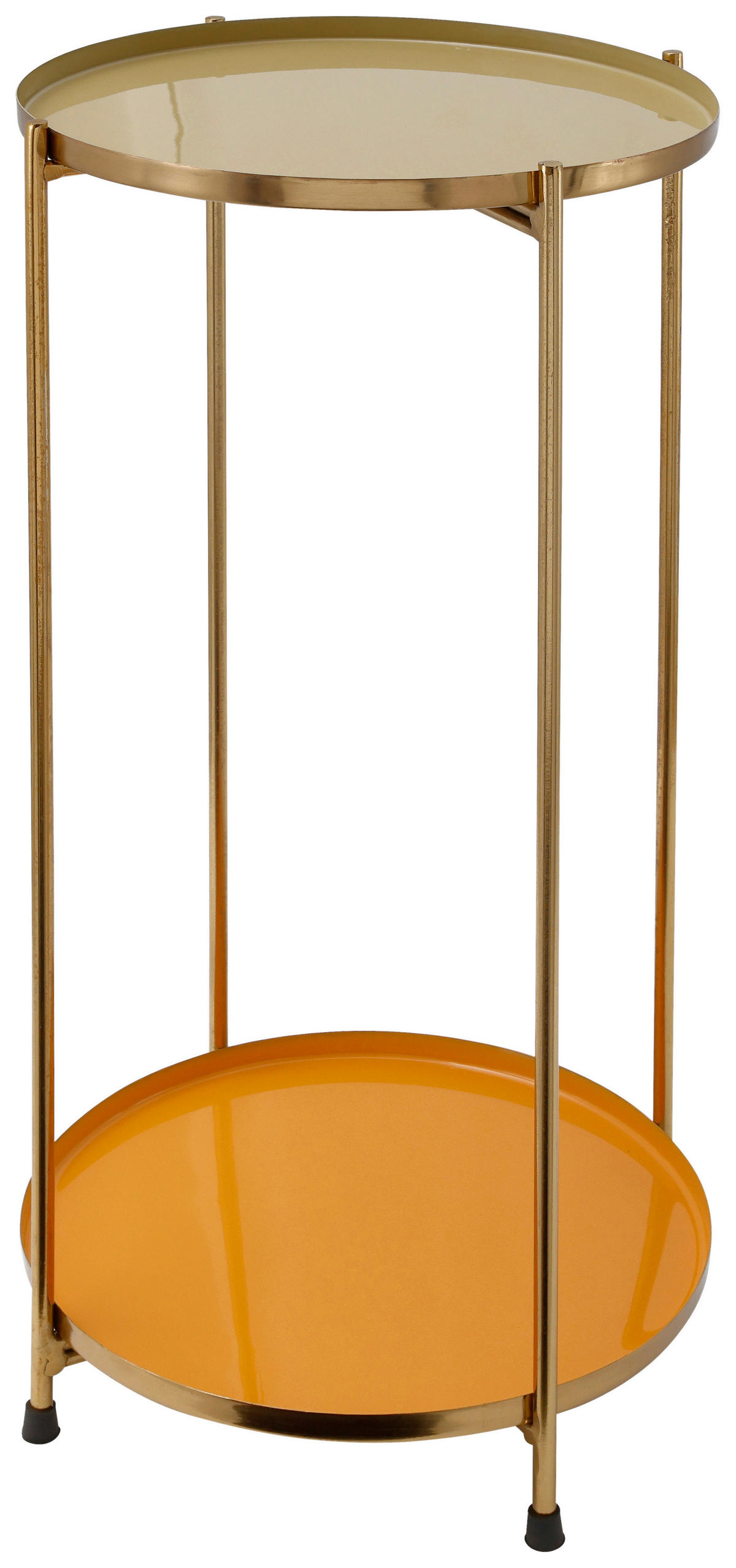 BEISTELLTISCH in Metall 25/25/60 cm  - Goldfarben, Design, Metall (25/25/60cm) - Kayoom