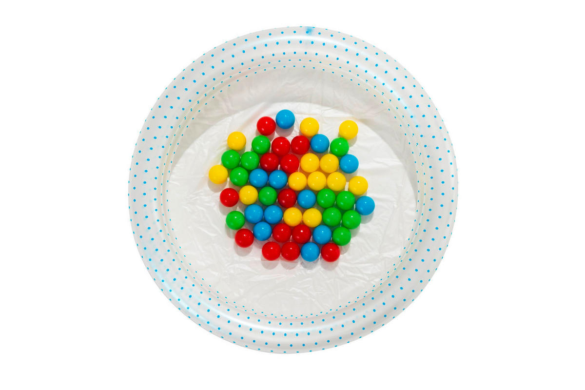 DETSKÝ NAFUKOVACÍ BAZÉN 91/20 cm - priehľadné/modrá, Basics, plast (91/20cm) - Bestway
