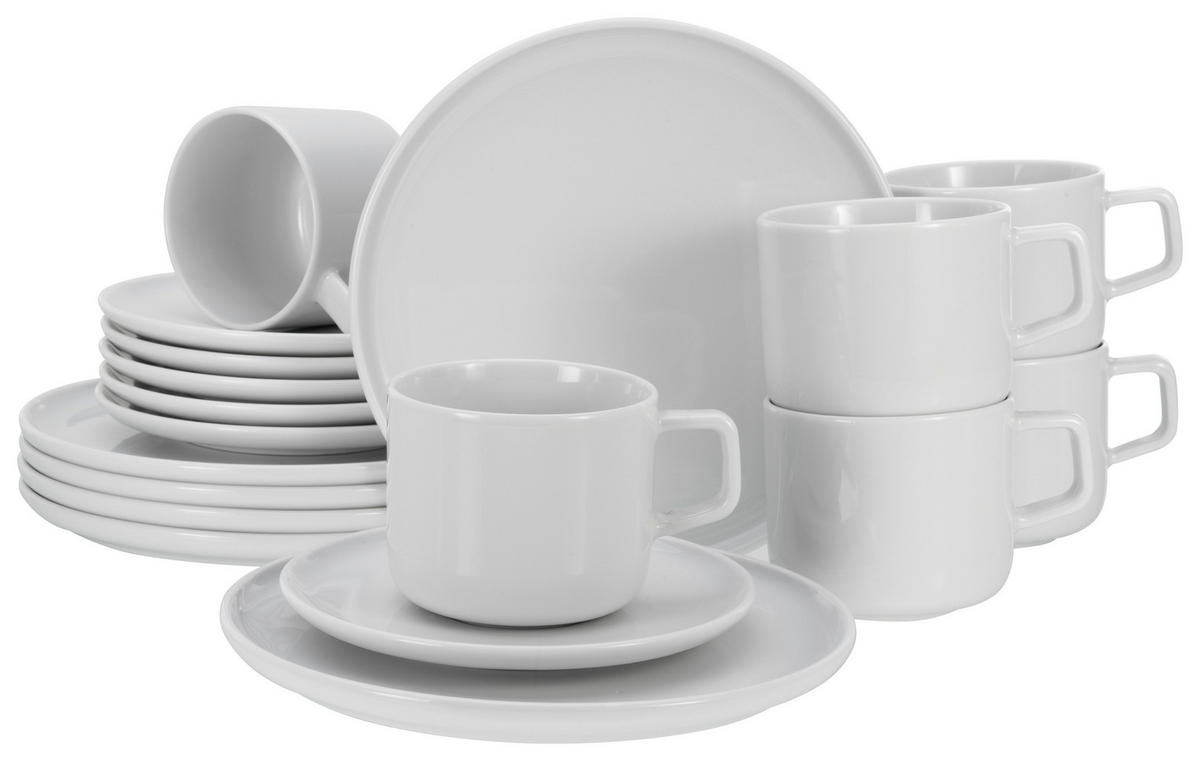 KÁVOVÁ SOUPRAVA, porcelán - bílá, Basics, keramika (33/25/31cm) - Creatable