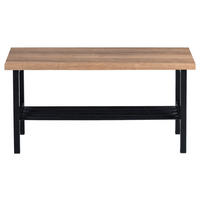 ŠATNÍ LAVICE - černá/barvy dubu, Basics, kov/kompozitní dřevo (80/41/30cm)