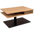 COUCHTISCH in Holz, Metall, Holzwerkstoff 90/60/49-67 cm  - Wildeiche/Schwarz, Design, Holz/Holzwerkstoff (90/60/49-67cm) - Novel