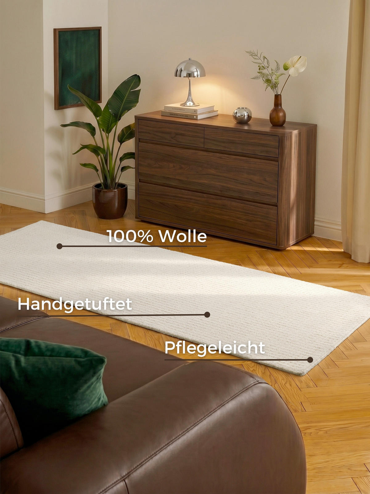LÄUFER 80/250 cm Eloise  - Creme, Basics, Textil (80/250cm) - Hanse Home