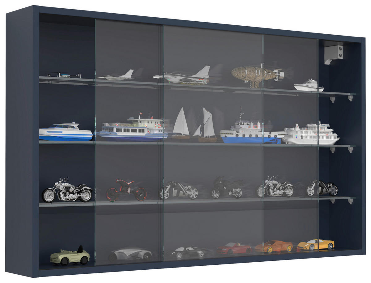 HÄNGEVITRINE in Anthrazit   - Anthrazit, Design, Glas/Holzwerkstoff (100/60/15cm) - MID.YOU