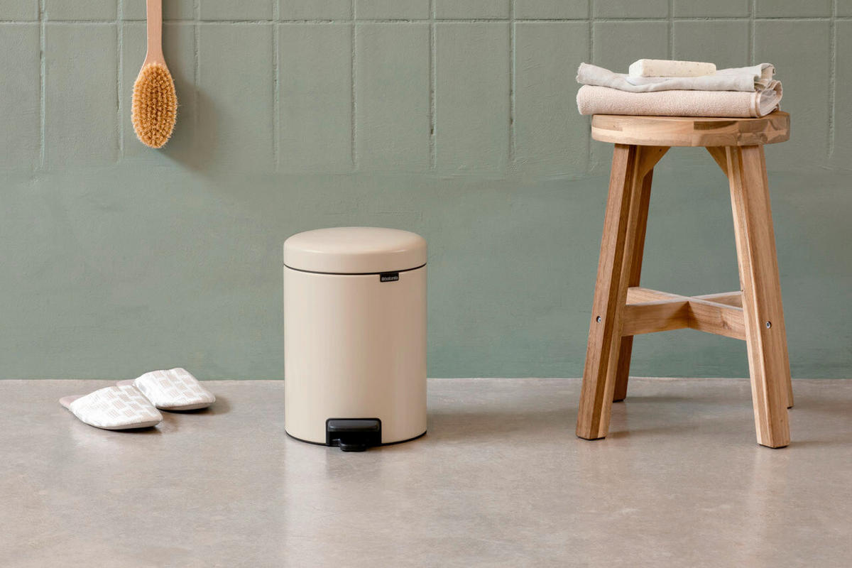 ABFALLEIMER NEW ICON 3 L  - Beige, Design, Kunststoff (16.8/26.4/23.5cm) - Brabantia