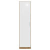 GARDEROB MED GÅNGJÄRN 47/197/54 cm 1-dörrar - kromfärg/vit högglans, Modern, trämaterial/plast (47/197/54cm) - Rauch Möbel