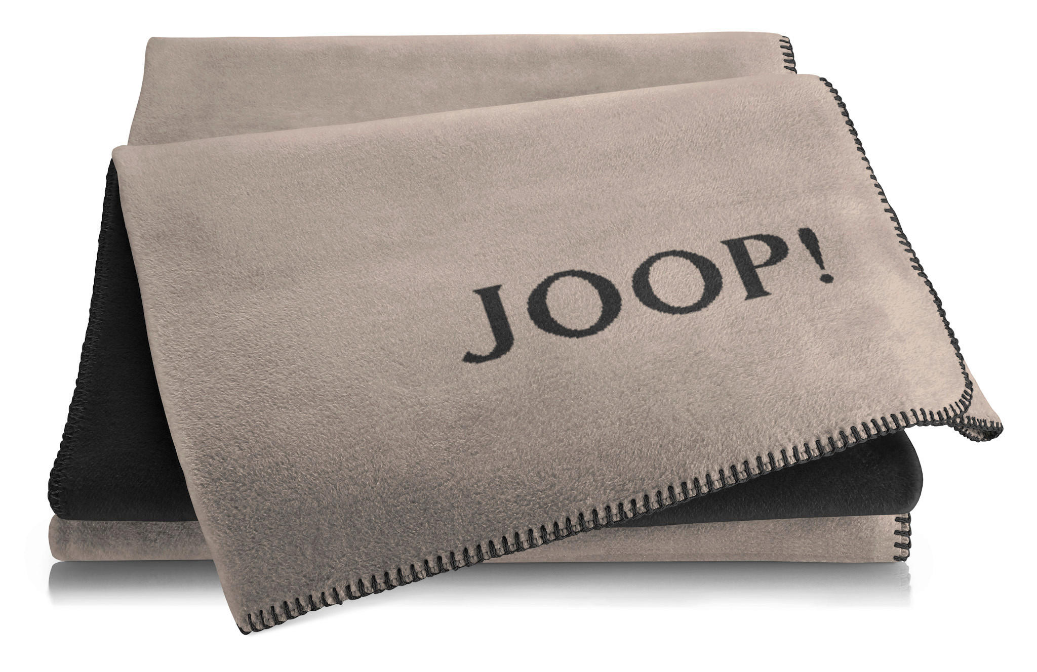 Joop! Wohndecke Uni-Doubleface Anthrazit, Hellgrau 150x200 cm