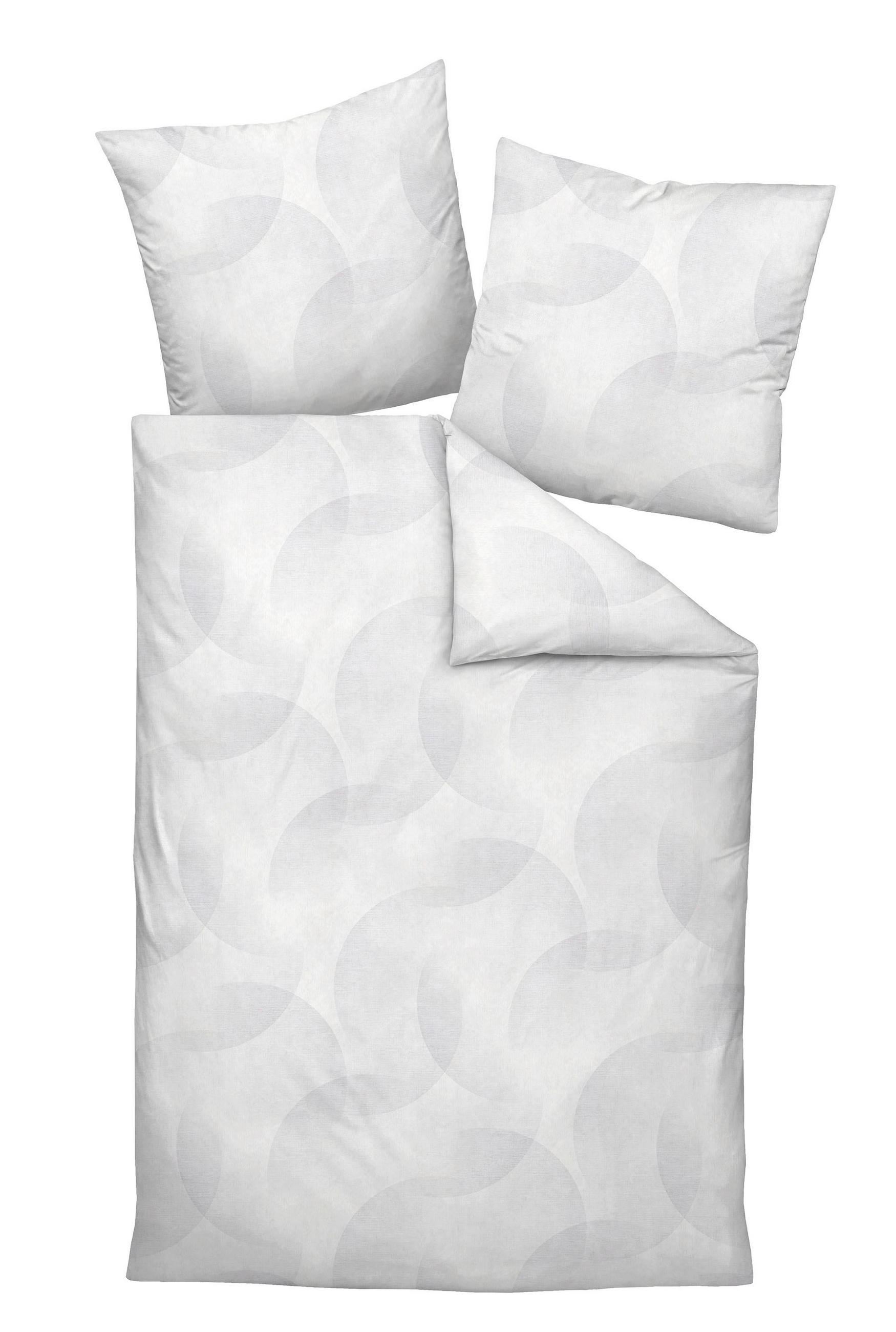 POSTEĽNÁ BIELIZEŇ, makosatén, strieborná, 140/200 cm  - strieborná, Modern, textil (140/200cm) - Janine