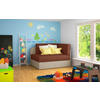 RÉCAMIERE in Mikrovelours Braun, Beige  - Beige/Schwarz, Design, Kunststoff/Textil (104/60/75cm) - MID.YOU