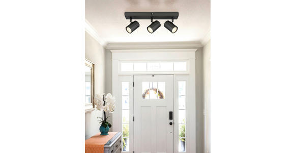 DECKENLEUCHTE 39/6/14,5 cm  - Grau, Design, Metall (39/6/14,5cm) - Novel