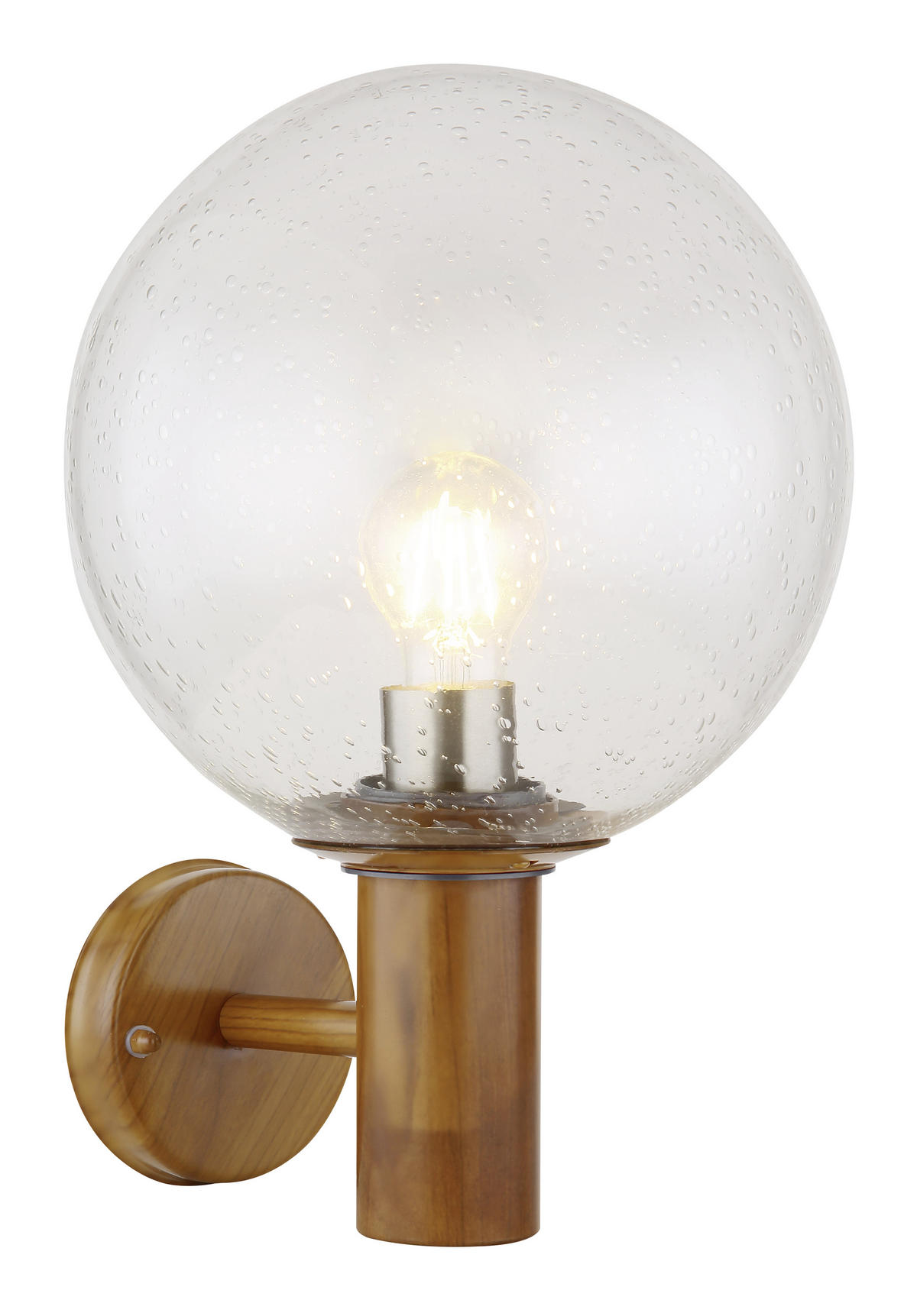 VÄGGLAMPA FÖR UTOMHUS - klar/brun, Basics, metall/glas (25/37cm) - Globo